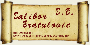 Dalibor Bratulović vizit kartica